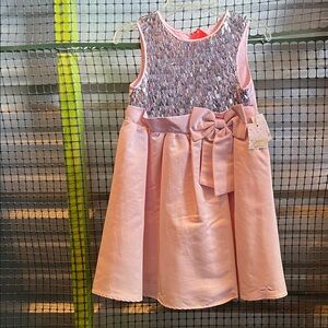 Pink Sequin Kids Formal Dress